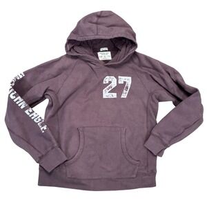 Vintage Y2K American Eagle Outfitters Purple 27 Graphic Hoodie Sweatshirt Size S